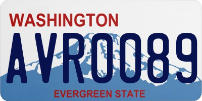 WA license plate AVR0089