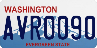 WA license plate AVR0090