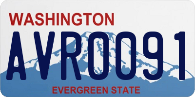WA license plate AVR0091