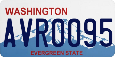 WA license plate AVR0095