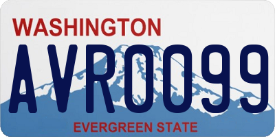 WA license plate AVR0099