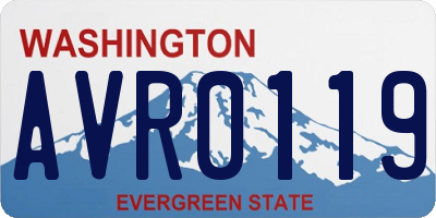 WA license plate AVR0119