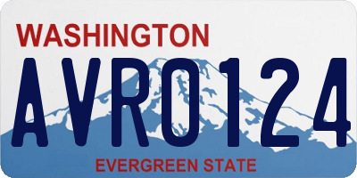 WA license plate AVR0124