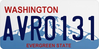 WA license plate AVR0131