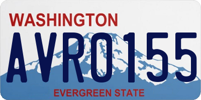 WA license plate AVR0155
