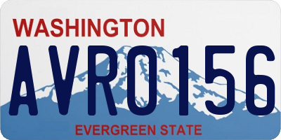 WA license plate AVR0156