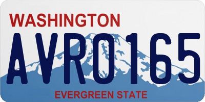 WA license plate AVR0165