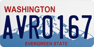 WA license plate AVR0167