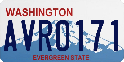 WA license plate AVR0171