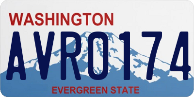 WA license plate AVR0174