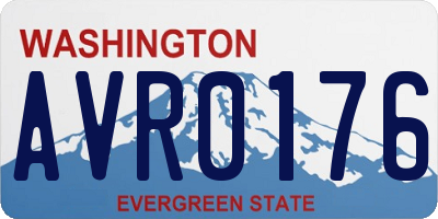 WA license plate AVR0176