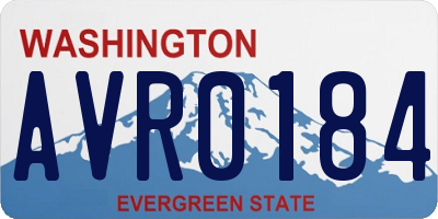 WA license plate AVR0184