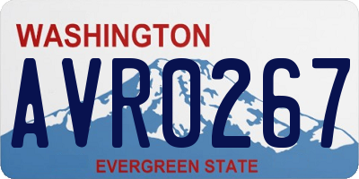 WA license plate AVR0267