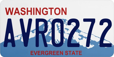 WA license plate AVR0272