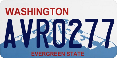 WA license plate AVR0277