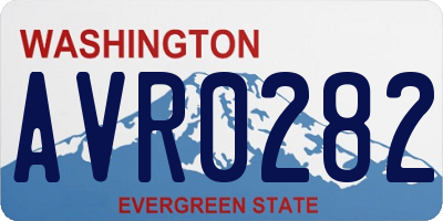 WA license plate AVR0282