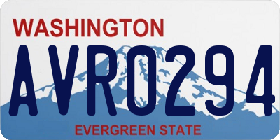 WA license plate AVR0294