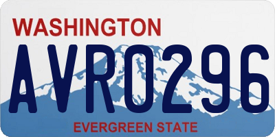 WA license plate AVR0296
