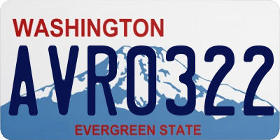 WA license plate AVR0322