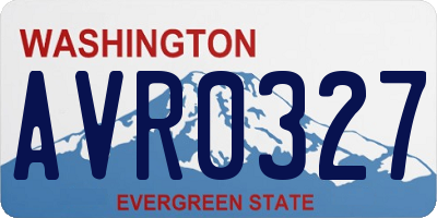WA license plate AVR0327