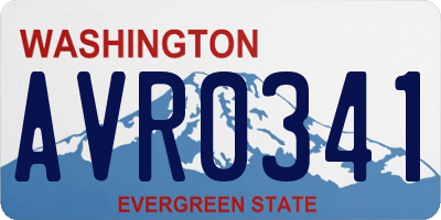 WA license plate AVR0341
