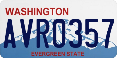 WA license plate AVR0357