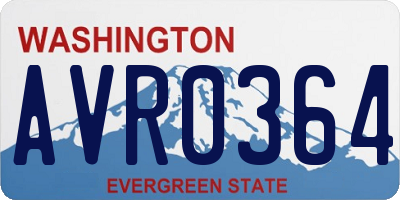 WA license plate AVR0364