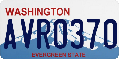 WA license plate AVR0370