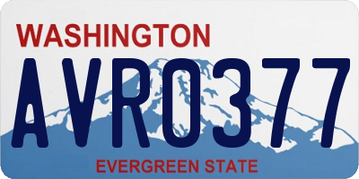 WA license plate AVR0377