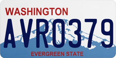 WA license plate AVR0379