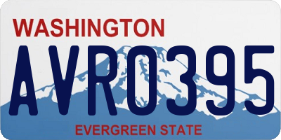 WA license plate AVR0395