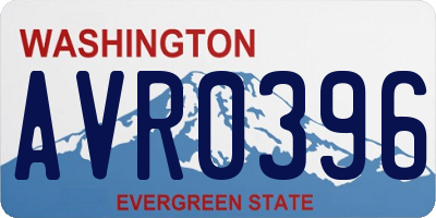 WA license plate AVR0396
