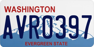 WA license plate AVR0397