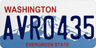 WA license plate AVR0435