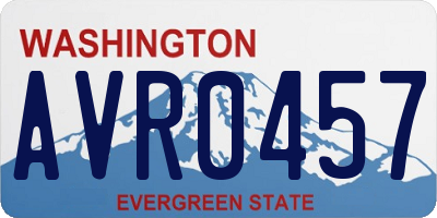 WA license plate AVR0457