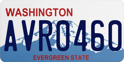 WA license plate AVR0460