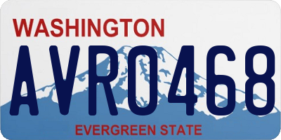 WA license plate AVR0468