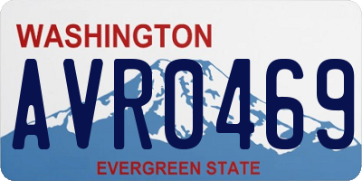 WA license plate AVR0469