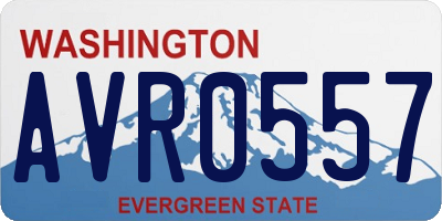 WA license plate AVR0557