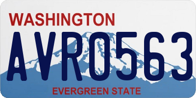 WA license plate AVR0563