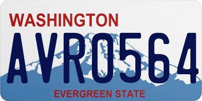 WA license plate AVR0564