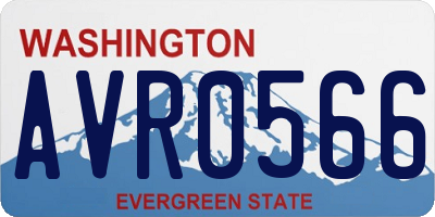 WA license plate AVR0566