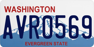 WA license plate AVR0569