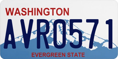 WA license plate AVR0571