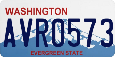 WA license plate AVR0573