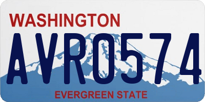 WA license plate AVR0574