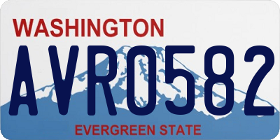 WA license plate AVR0582