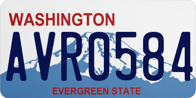 WA license plate AVR0584