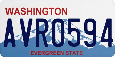 WA license plate AVR0594