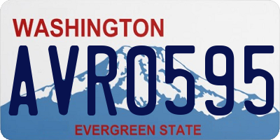 WA license plate AVR0595